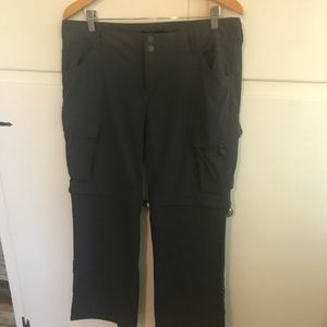 Prana Charcoal Gray Sage Convertible Pants 12 EUC